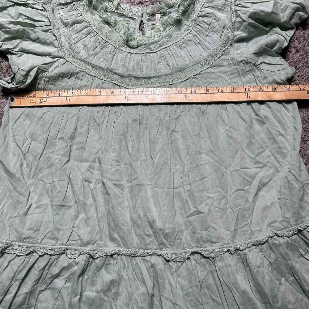 Free People Clarise Mini Dress Women’s Medium Aqua foam Green Whimsy Fairy